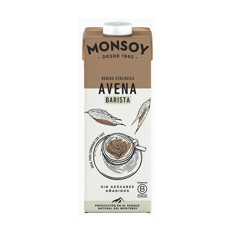 Monsoy Bebida Bio de Aveia Barista 1L