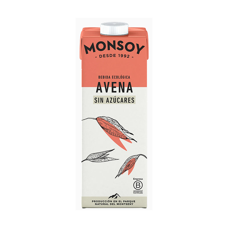 Monsoy Bebida Bio de Aveia 0% Acúcar 1L