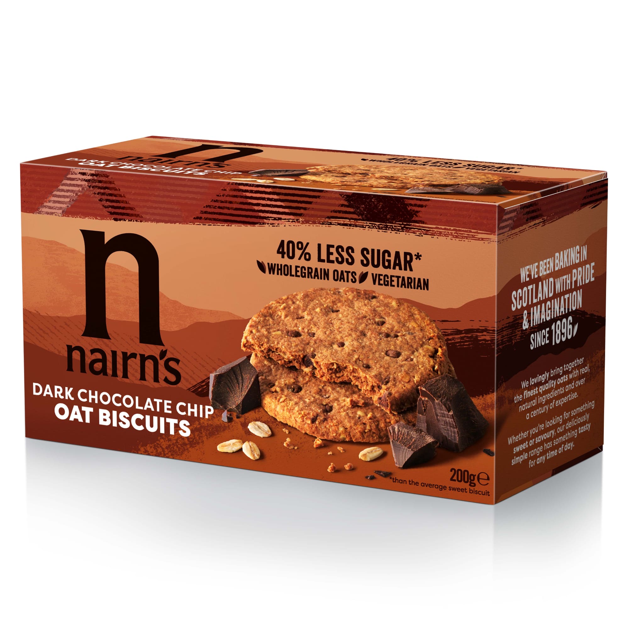 Nairn's bolacha Oat Biscuit Dark Chocolate Chip 200g