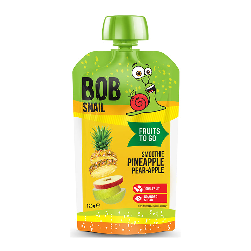 Bob Snail Puré de Fruta Ananás Pêra Maçã 120g