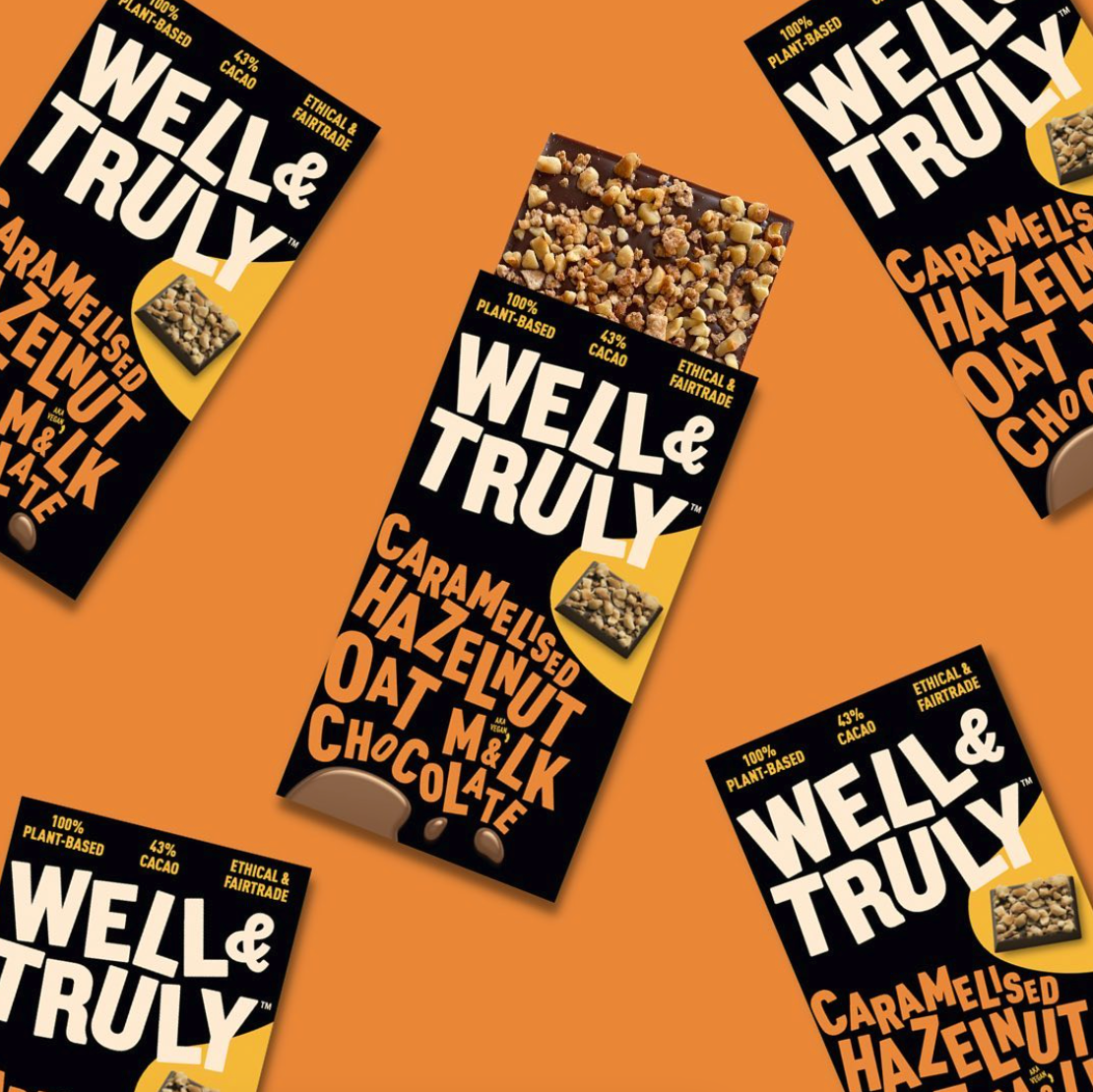 Well & Truly Caramelised Hazelnuts Chocolate 90g