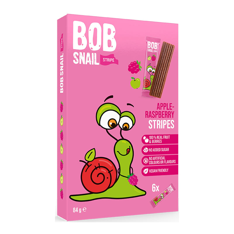 Bob Snail Tiras de Maçã e Framboesa 6 x 14g