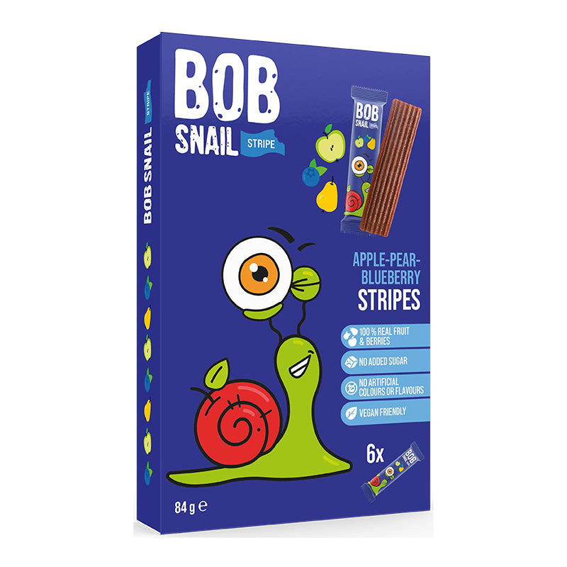 Bob Snail Tiras de Maçã, Pêra e Mirtilo 6 x 14g
